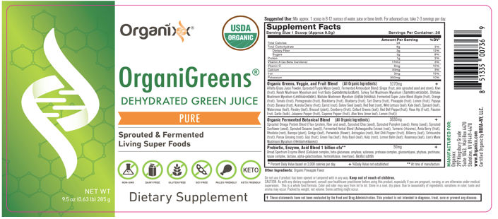 Organixx OrganiGreens Ingredients Clinical research