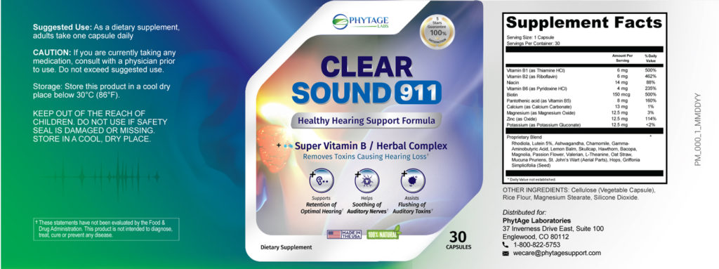 Clear Sound 911 label