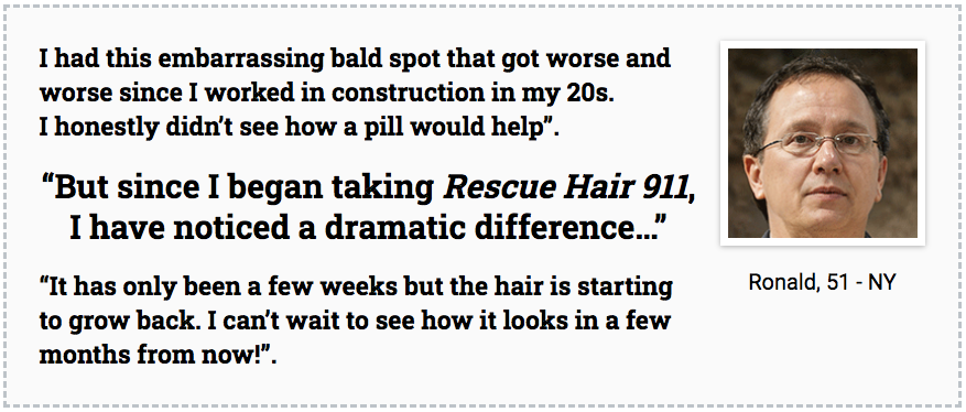 Resuce hair 911 testimonials