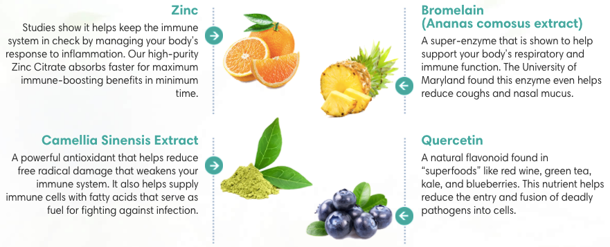 q-ion immune defense ingredients