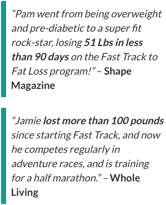 Fast Track To Fat Loss Testimonials