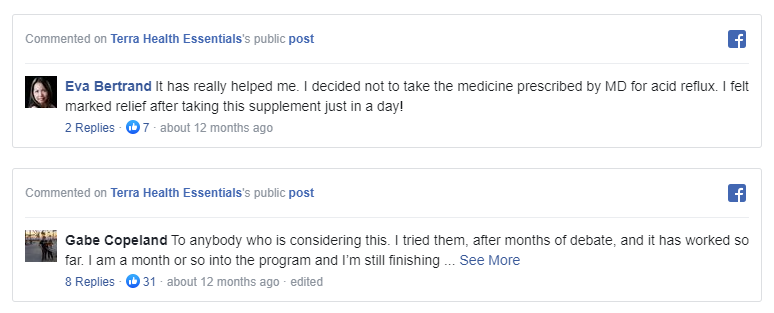 Terra Health's Heartburn Relief Kit Customer Reviews