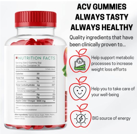 Yummy Yummy's Apple Cider Vinegar Gummies Nutrition Facts